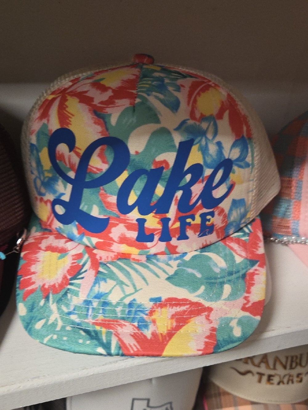 Lake Life Floral Mesh Trucker Hat - Multicolor